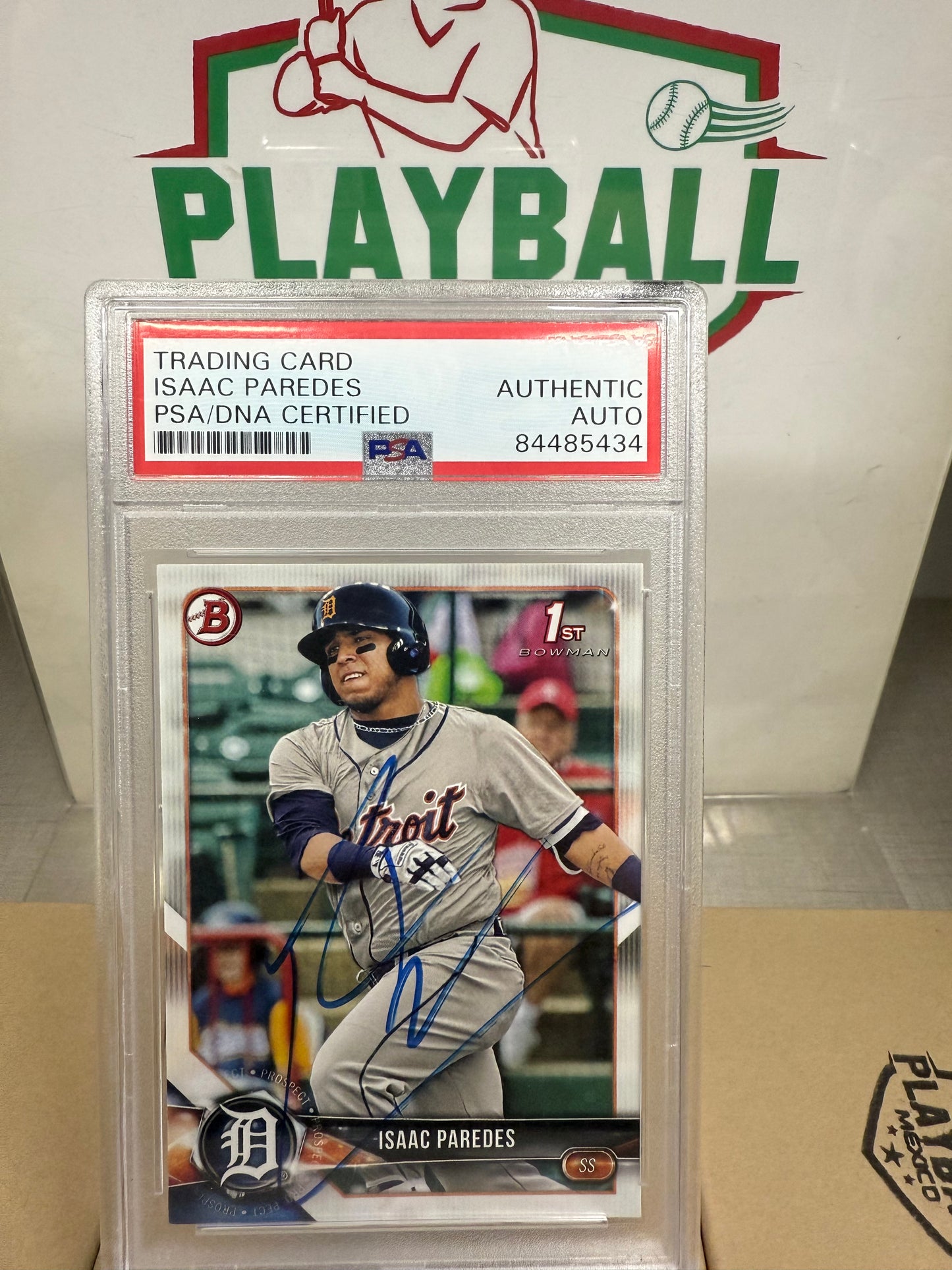 Isaac Paredes.Tarjeta Edición 1st Bowman Autógrafo Certificado PSA.