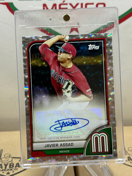 Javier Assad World Baseball Classic 2023. Autógrafo Certificado Topps. Limitada a 99.