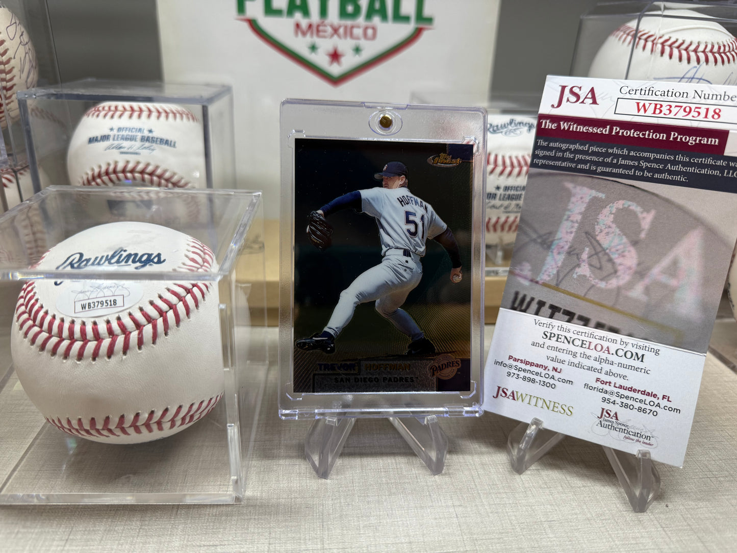Pelota Trevor Hoffman Autógrafo Certificado JSA