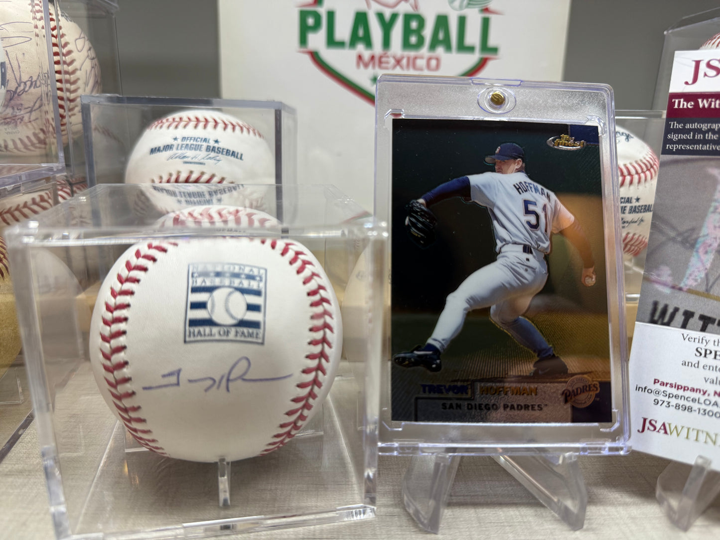 Pelota Trevor Hoffman Autógrafo Certificado JSA