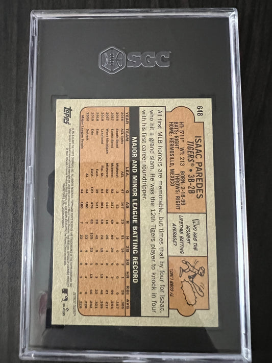 Isaac Paredes 2021 Topps Heritage Rookie Card