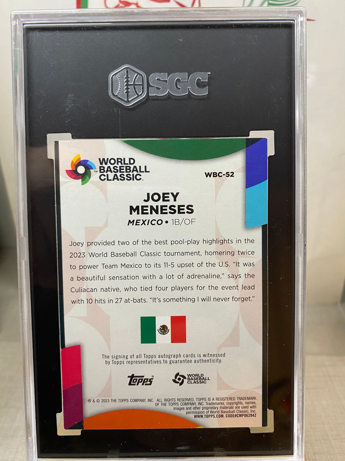 Joey Meneses WBC AUTÓGRAFO