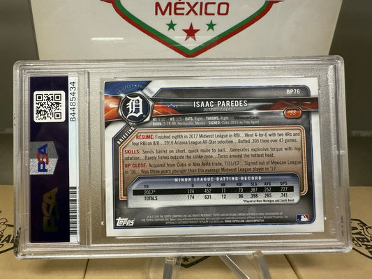 Isaac Paredes.Tarjeta Edición 1st Bowman Autógrafo Certificado PSA.