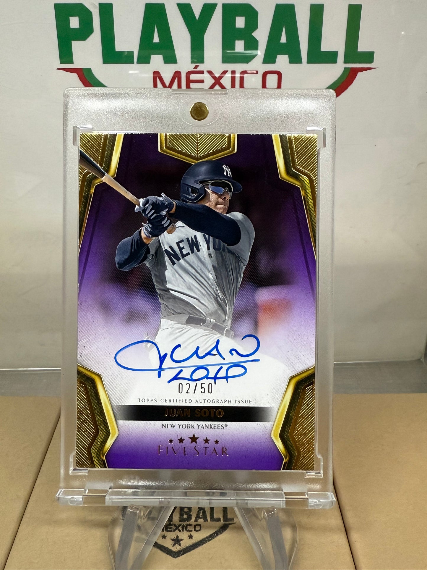 Juan Soto. Tarjeta Con Autógrafo Certificado Topps, Limitada a 50.