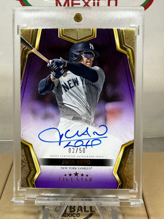 Juan Soto. Tarjeta Con Autógrafo Certificado Topps, Limitada a  50.
