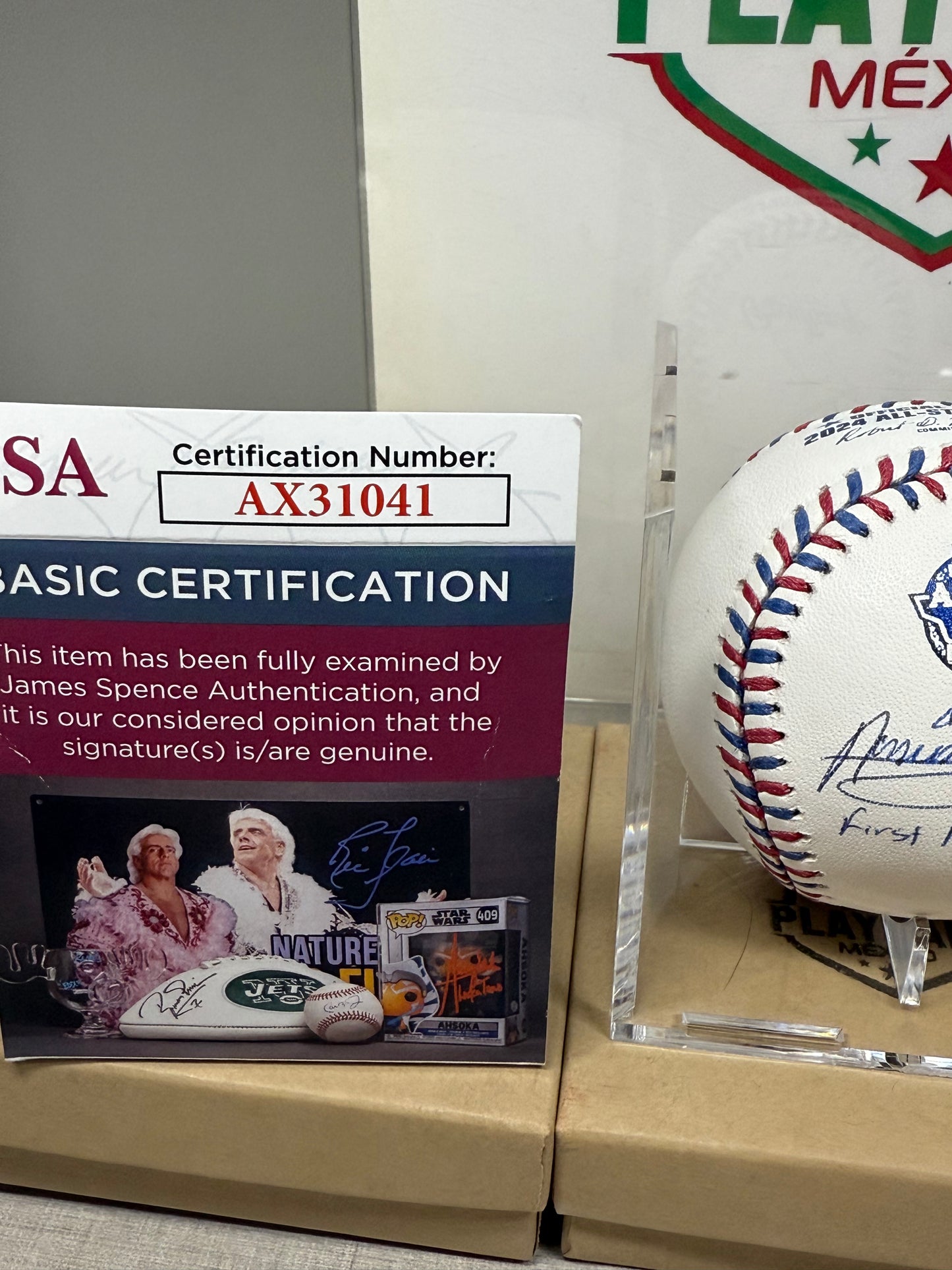 Andres Muñoz. Pelota Con Autógrafo Certificado JSA.(inscripción Especial de Primer Juego de Estrellas del Mexicano.)