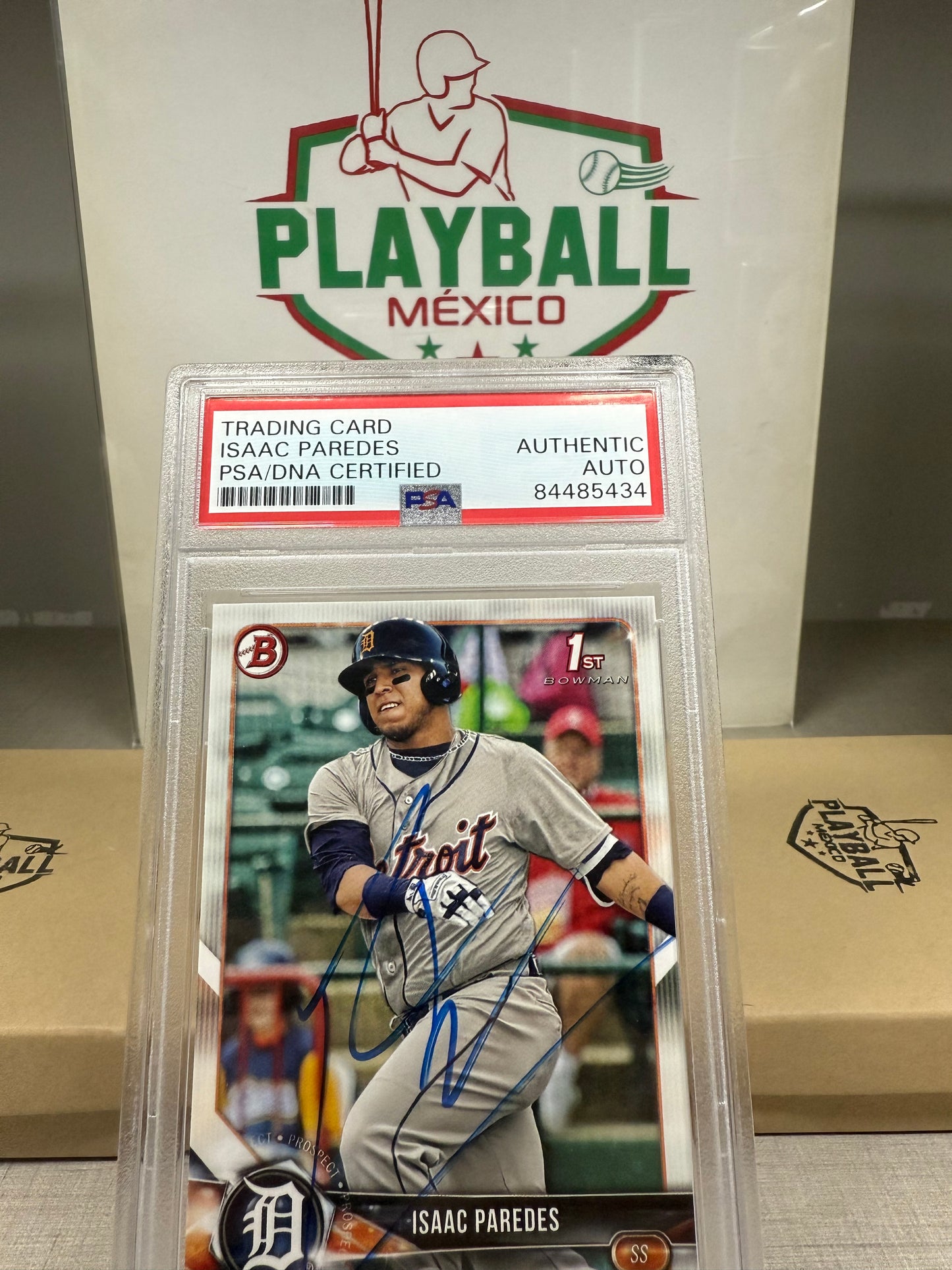 Isaac Paredes.Tarjeta Edición 1st Bowman Autógrafo Certificado PSA.