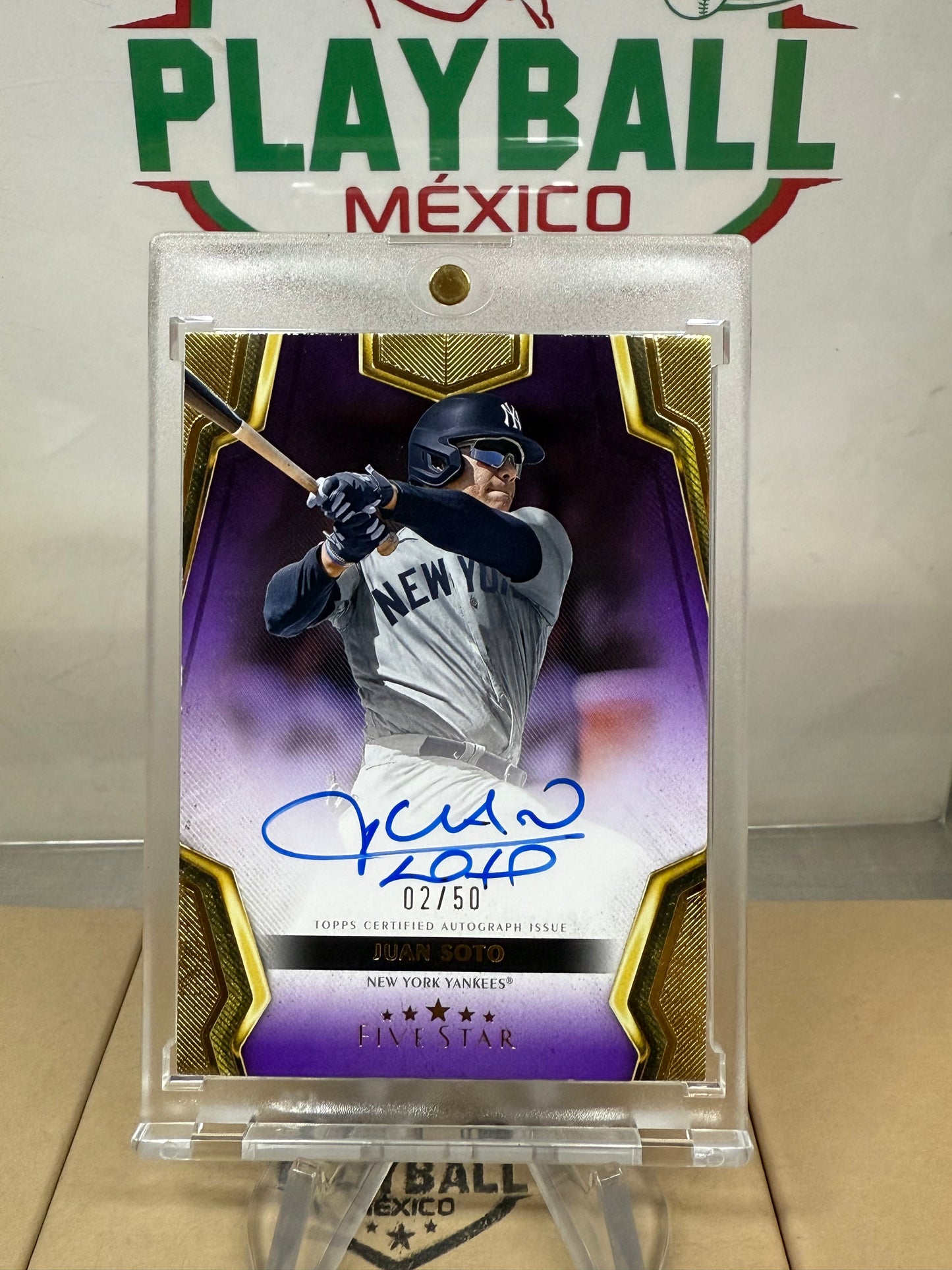 Juan Soto. Tarjeta Con Autógrafo Certificado Topps, Limitada a 50.