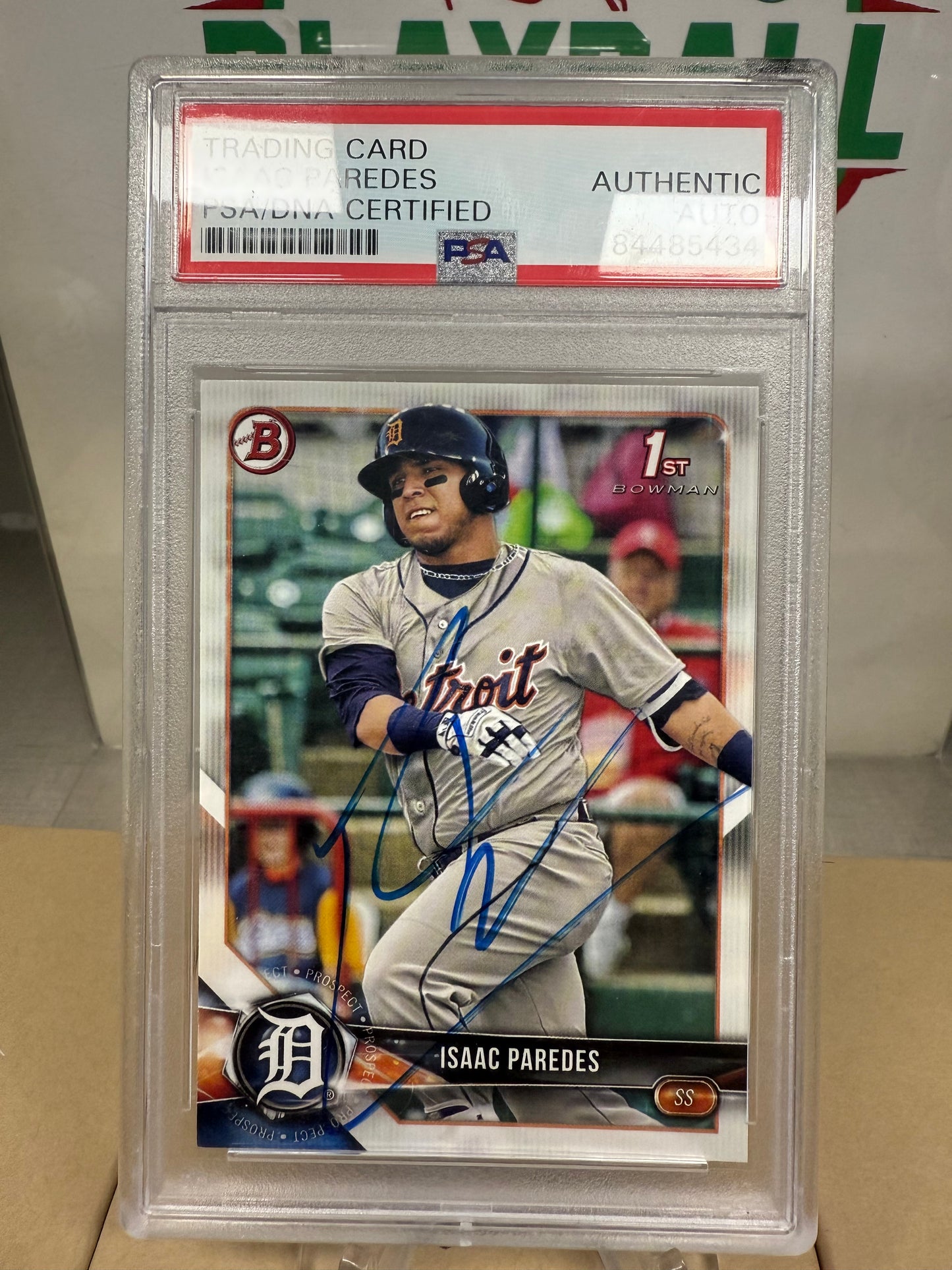 Isaac Paredes.Tarjeta Edición 1st Bowman Autógrafo Certificado PSA.