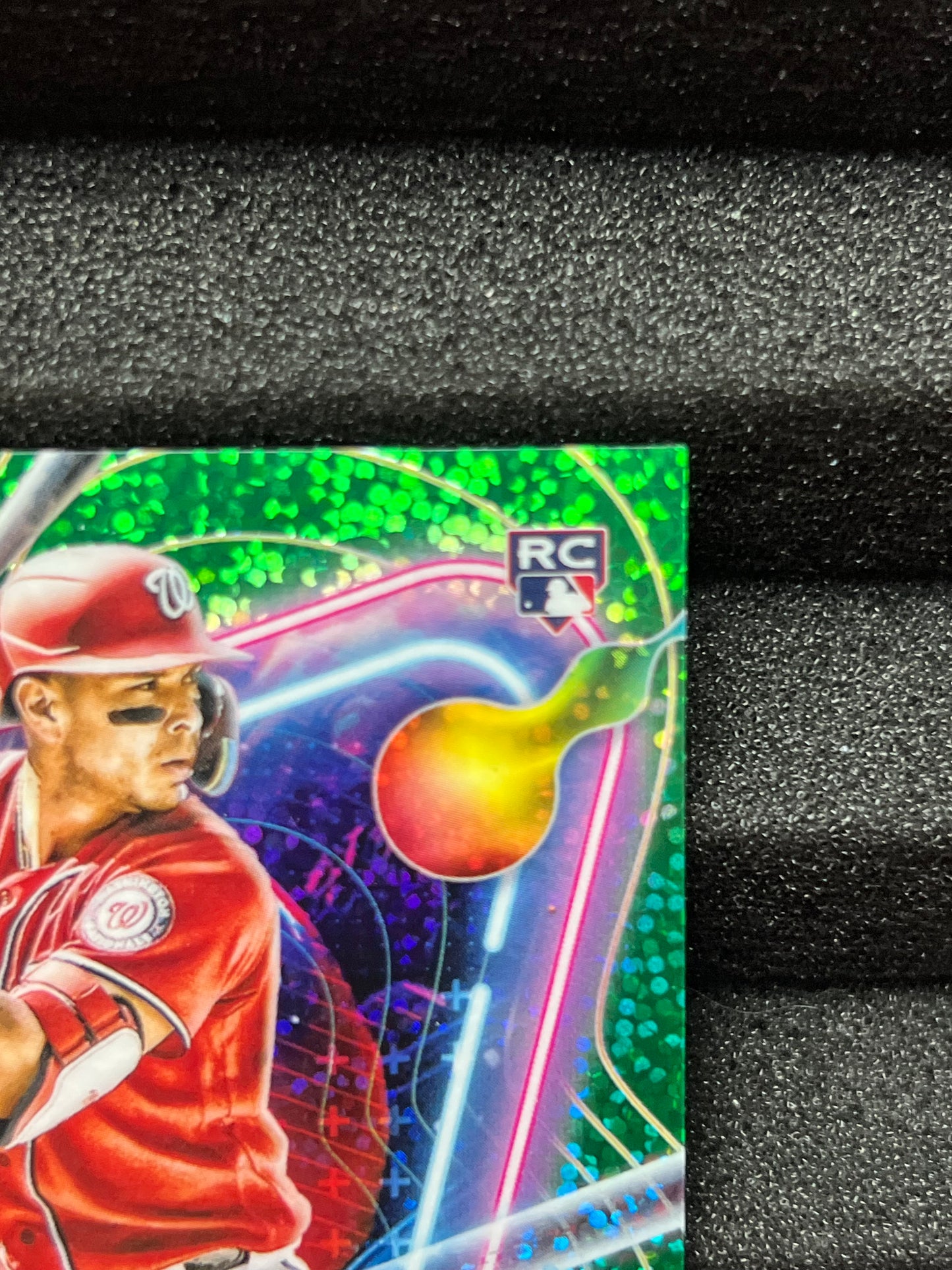 2023 Topps Cosmic Chrome Joey Meneses Green Refractor Auto RC 29/75 Nationals