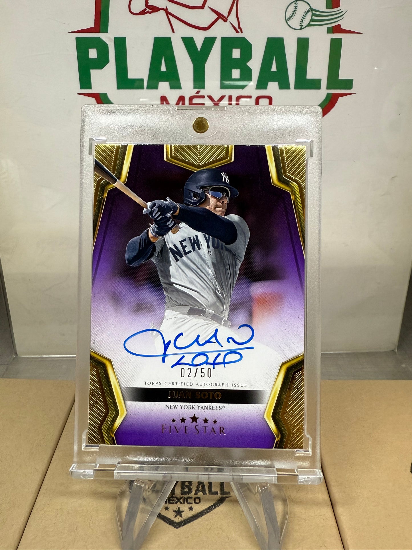 Juan Soto. Tarjeta Con Autógrafo Certificado Topps, Limitada a 50.