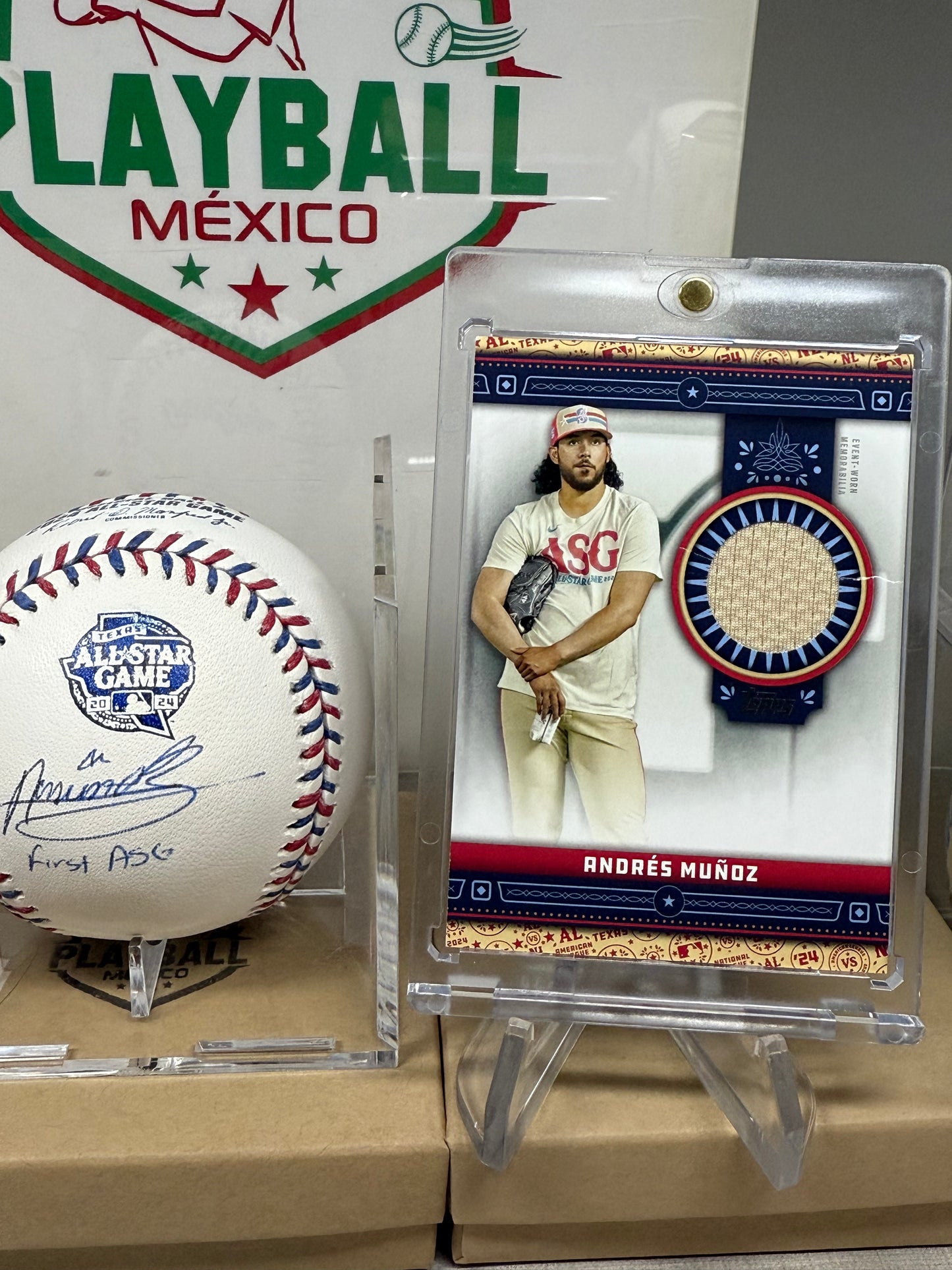 Andres Muñoz. Pelota Con Autógrafo Certificado JSA.(inscripción Especial de Primer Juego de Estrellas del Mexicano.)