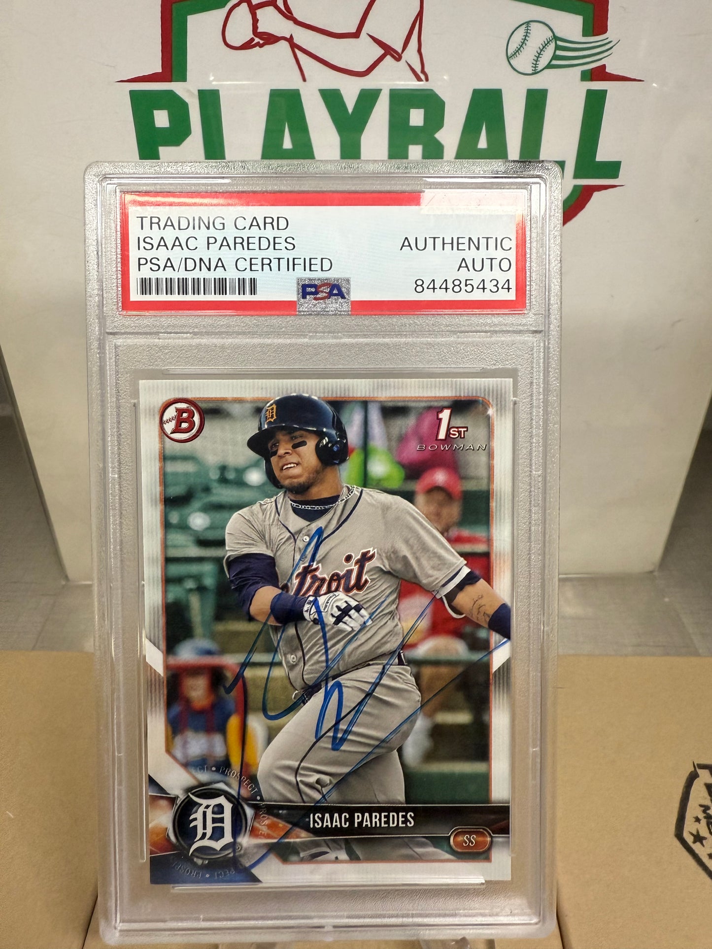 Isaac Paredes.Tarjeta Edición 1st Bowman Autógrafo Certificado PSA.