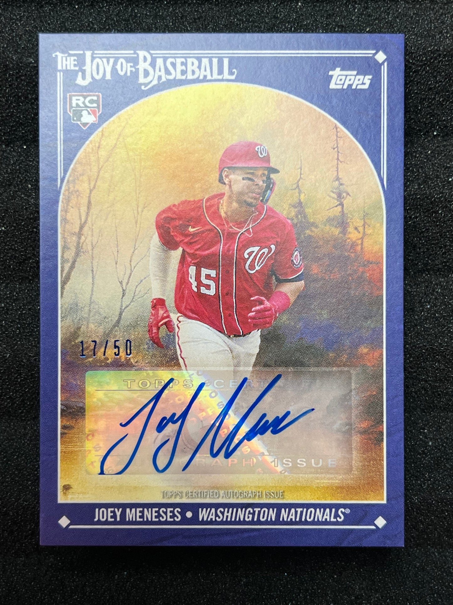 2023 Topps X Bob Ross Joy of Baseball JOEY MENESES Rookie AUTO /50