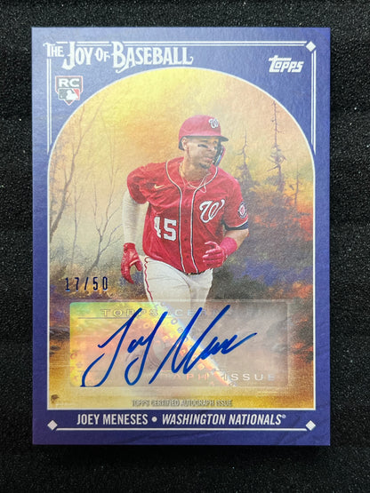2023 Topps X Bob Ross Joy of Baseball JOEY MENESES Rookie AUTO /50