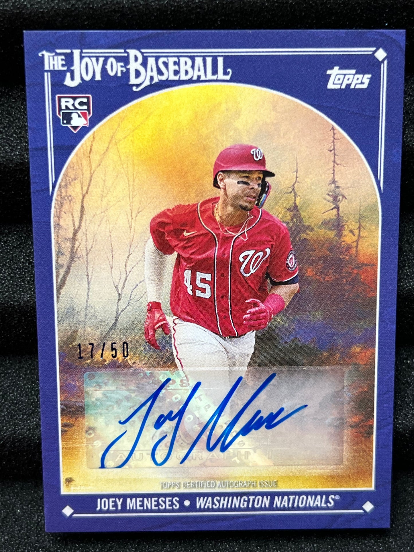 2023 Topps X Bob Ross Joy of Baseball JOEY MENESES Rookie AUTO /50