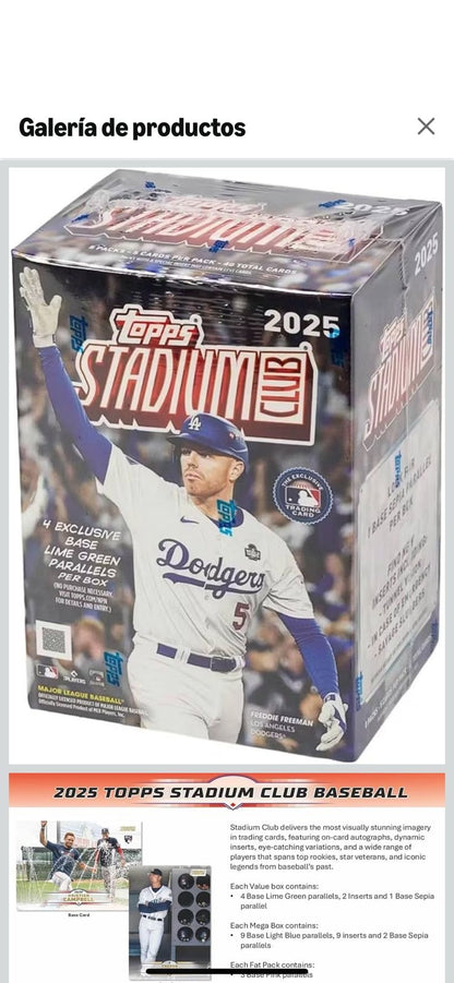 Paquete 1 megabox Celebration , y 3 Blaster ( topps archive , topps stadium , topps grinter )