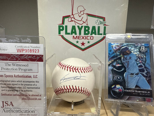 Vladimir Guerrero Jr. Pelota Autógrafo  Certificado JSA.