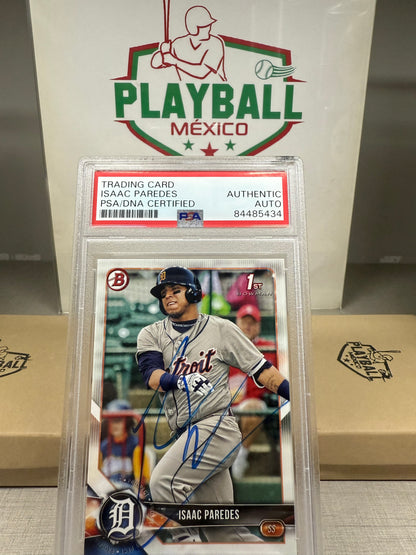 Isaac Paredes.Tarjeta Edición 1st Bowman Autógrafo Certificado PSA.