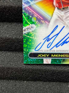 2023 Topps Cosmic Chrome Joey Meneses Green Refractor Auto RC 29/75 Nationals