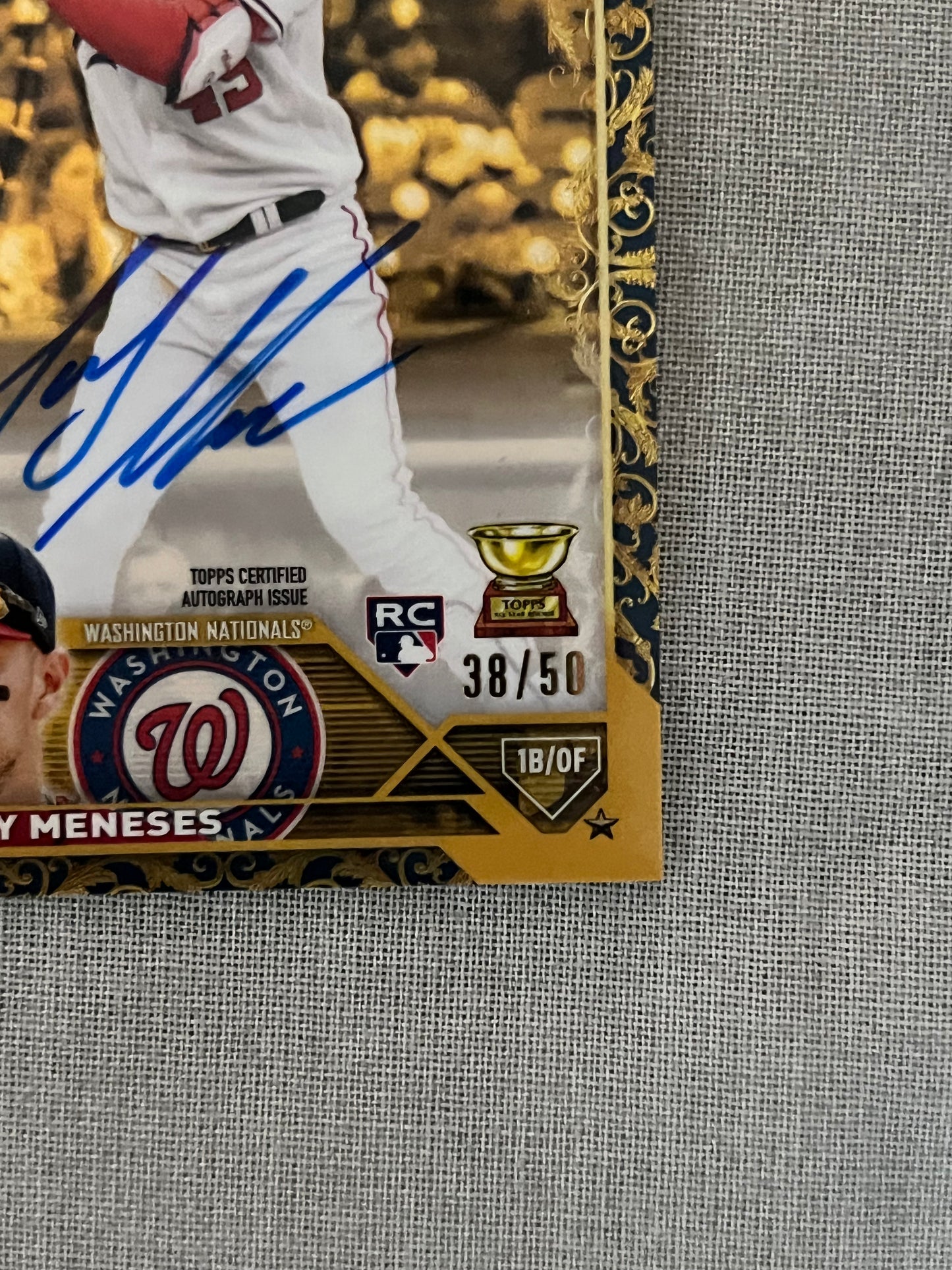 2023 Topps Gilded #CGA-JM Joey Meneses Blue RC Auto 38 /50