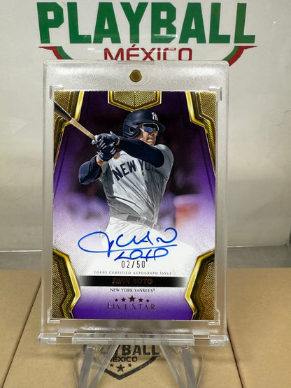 Juan Soto. Tarjeta Con Autógrafo Certificado Topps, Limitada a  50.