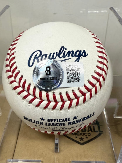 José Urquidy. Pelota Con Autógrafo Certificado Beckett.