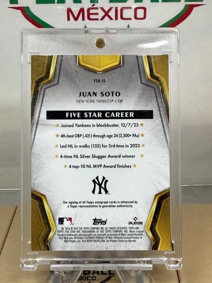 Juan Soto. Tarjeta Con Autógrafo Certificado Topps, Limitada a  50.