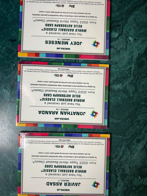Lote 3 Tarjetas WBC 23 Ediciones Limitadas a 99