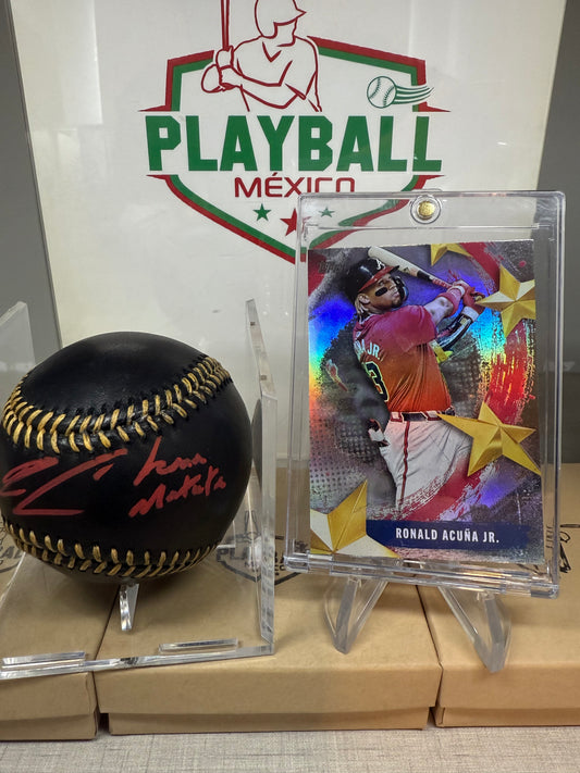 Ronald Acuna Jr, Pelota con Autógrafo Certificado.
