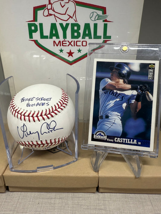 Vinny Castilla (Pelota con Autografo Certicifado JSA).