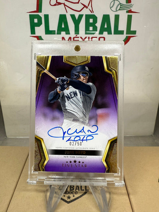 Juan Soto. Tarjeta Con Autógrafo Certificado Topps, Limitada a  50.