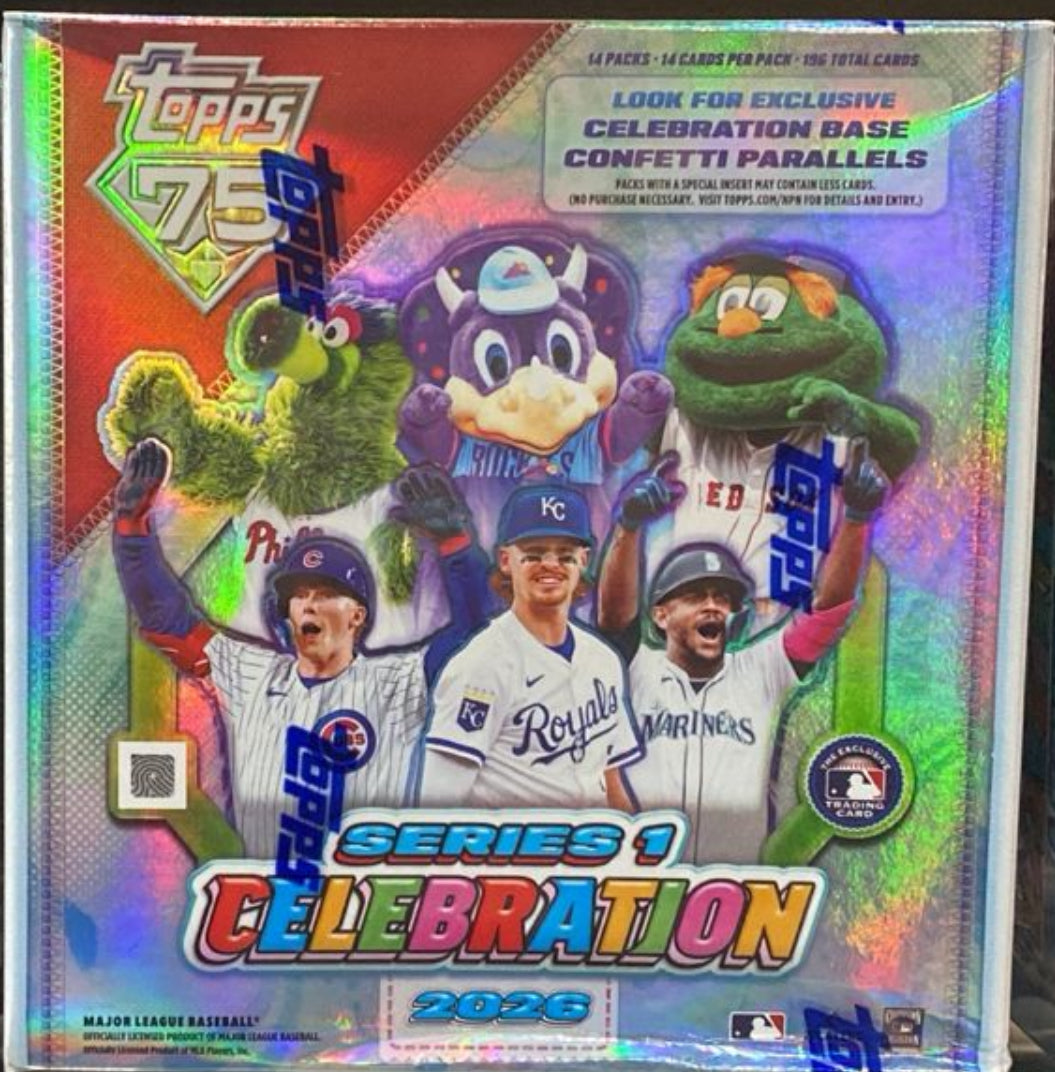 Paquete 1 megabox Celebration , y 3 Blaster ( topps archive , topps stadium , topps grinter )
