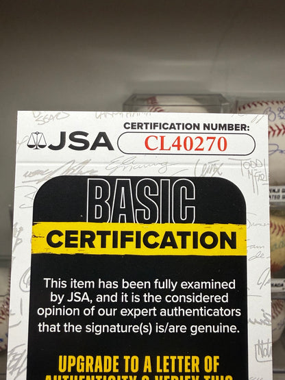 Certificado JSA CL40270 de pelota autografiada por Alejandro Kirk