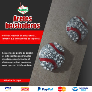 Aretes Pelotas De Béisbol.